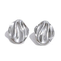 Geometric earrings in gold-plated stainless steel.