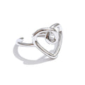 Heart ring in 18K gold-plated stainless steel.
