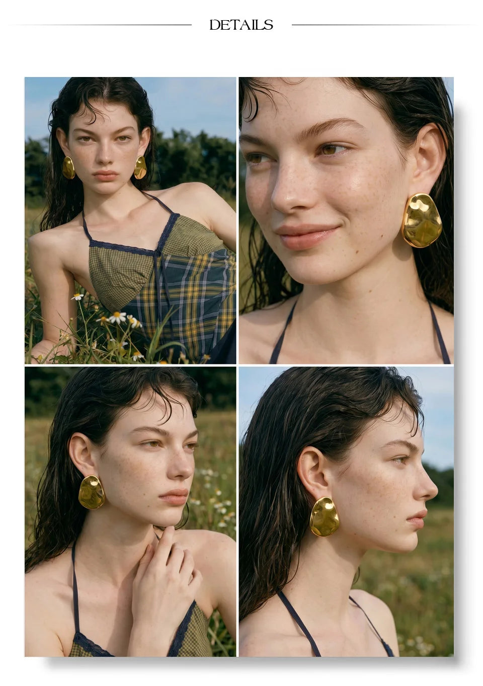 Geometric Earrings — Gold-Plated Stainless Steel · PS1530