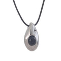 Natural stone geometric necklace in gold-plated stainless steel with natural stone.