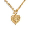 Heart necklace in gold-plated stainless steel.