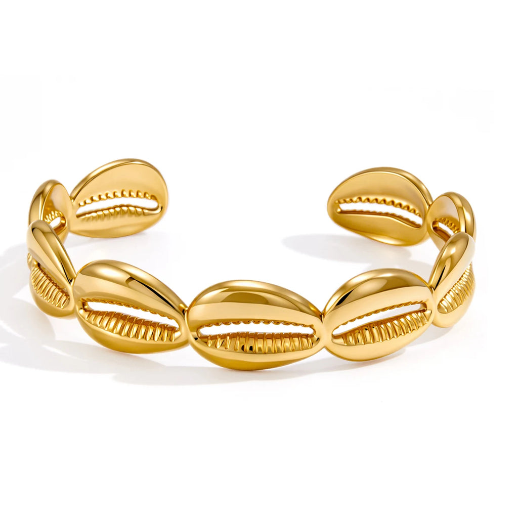 Crystal Leaf Chain Bracelet — Stainless Steel · PS023