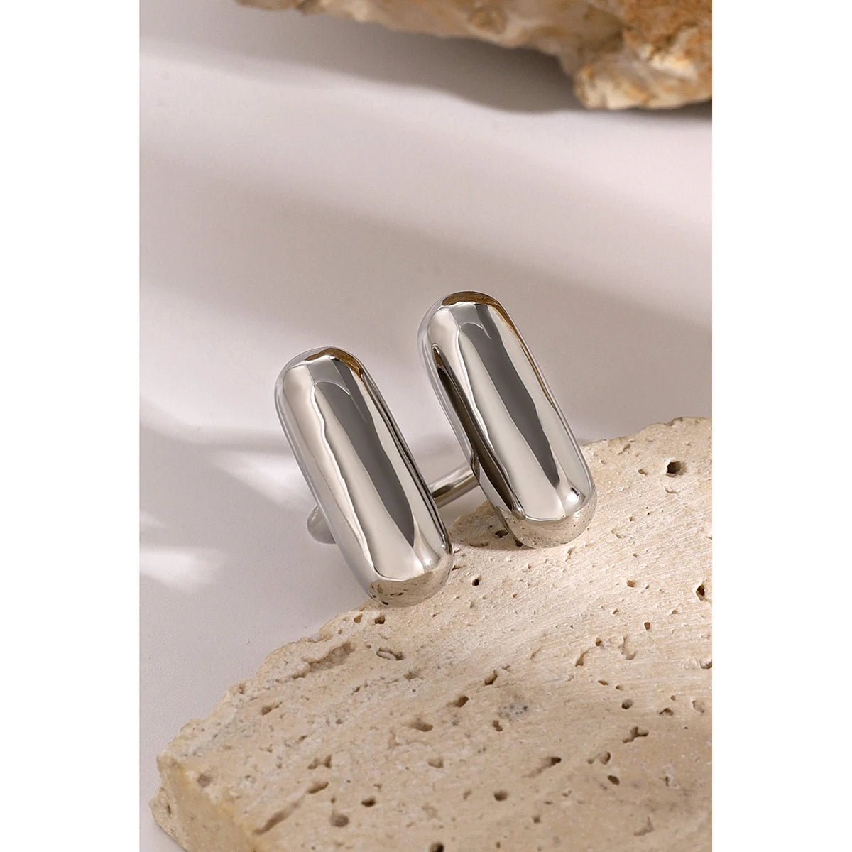 Mixed Statement Ring Stack — Stainless Steel · PS264