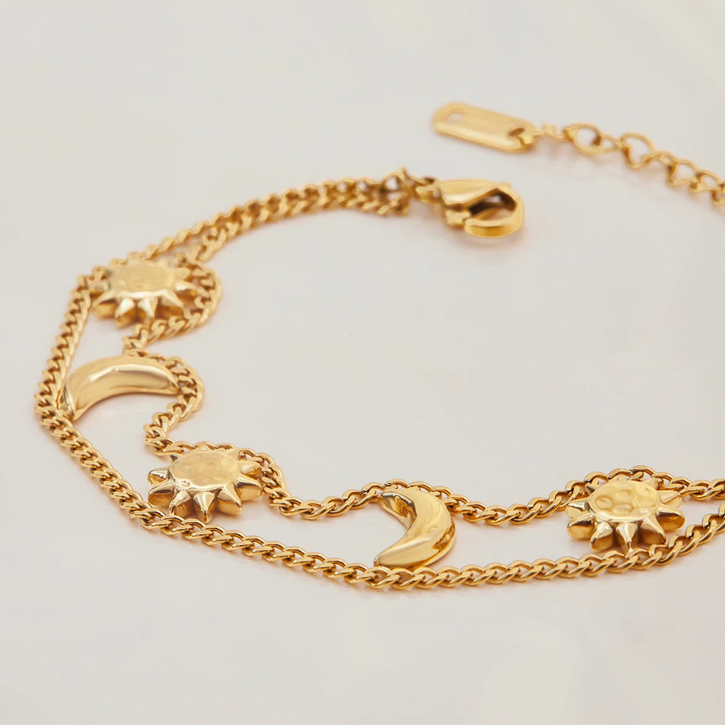 Sun Moon Bracelet — Stainless Steel · PS347