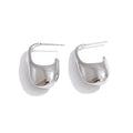 Geometric earrings in gold-plated stainless steel.