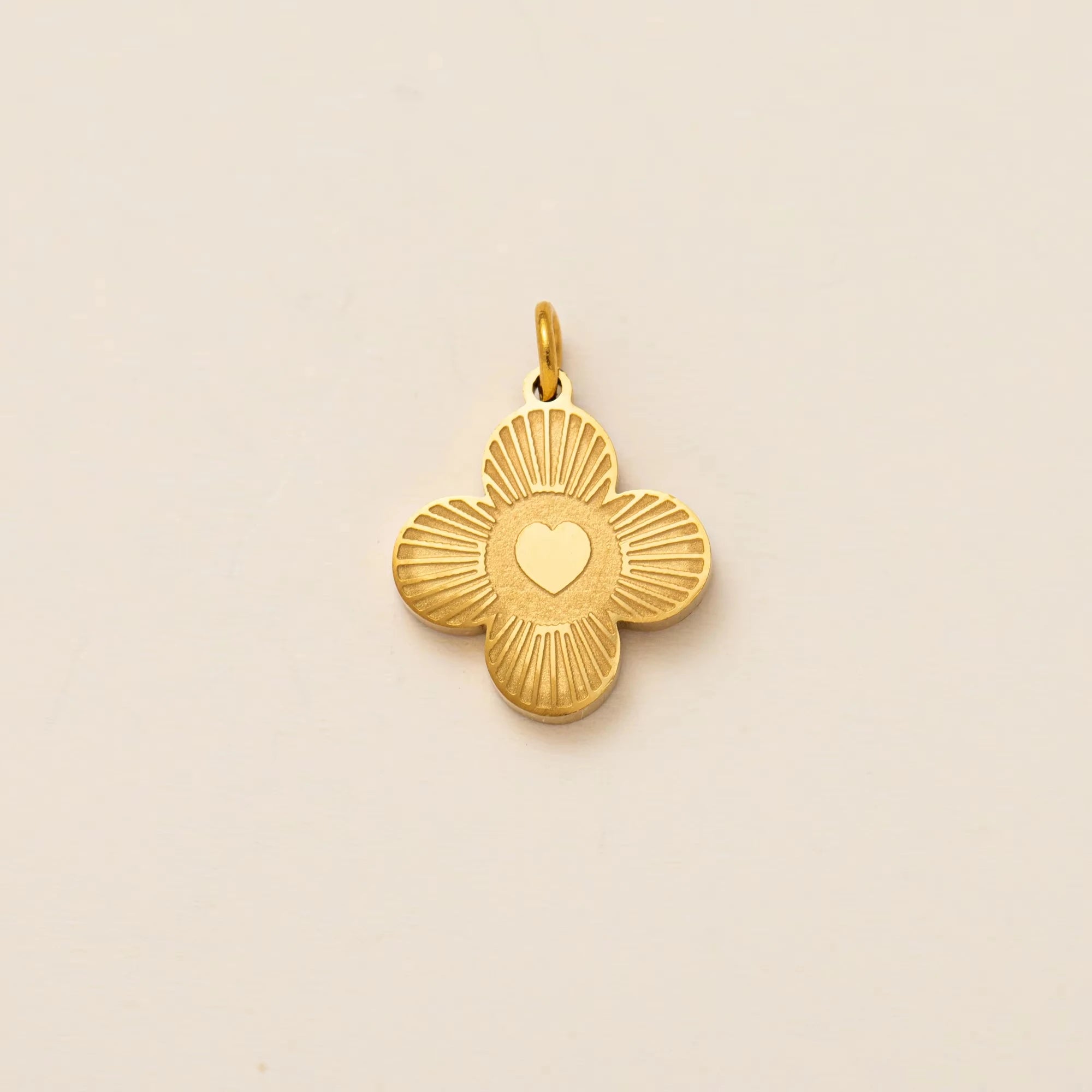 【DIY Pendant】Stainless Steel Lucky & Floral Charm Pendant - PS026