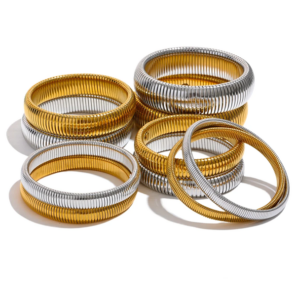 Geometric Bracelet — Gold-Plated Stainless Steel · PS1968