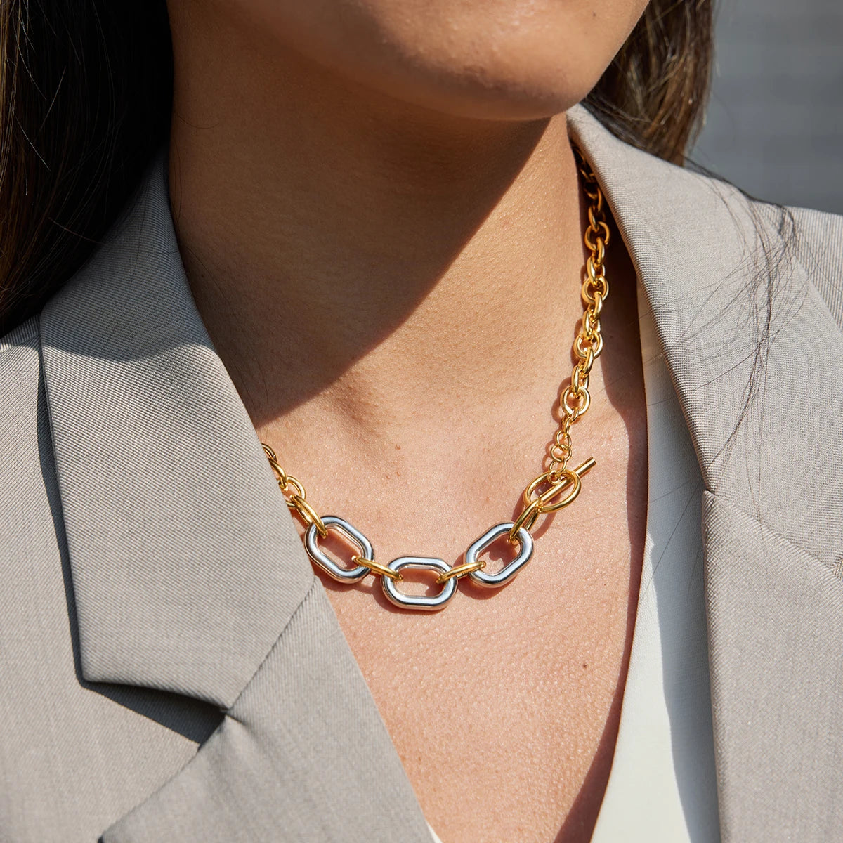 Chunky Chain Necklace — Stainless Steel · PS180