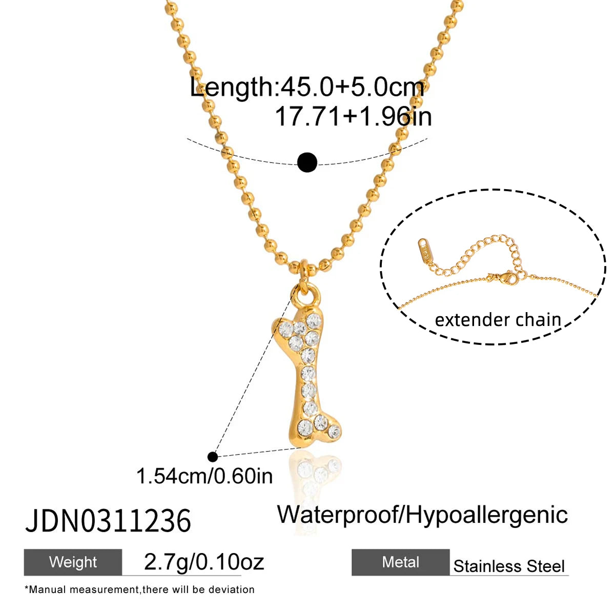 Pet Hug Pendant Necklace — Stainless Steel · PS338