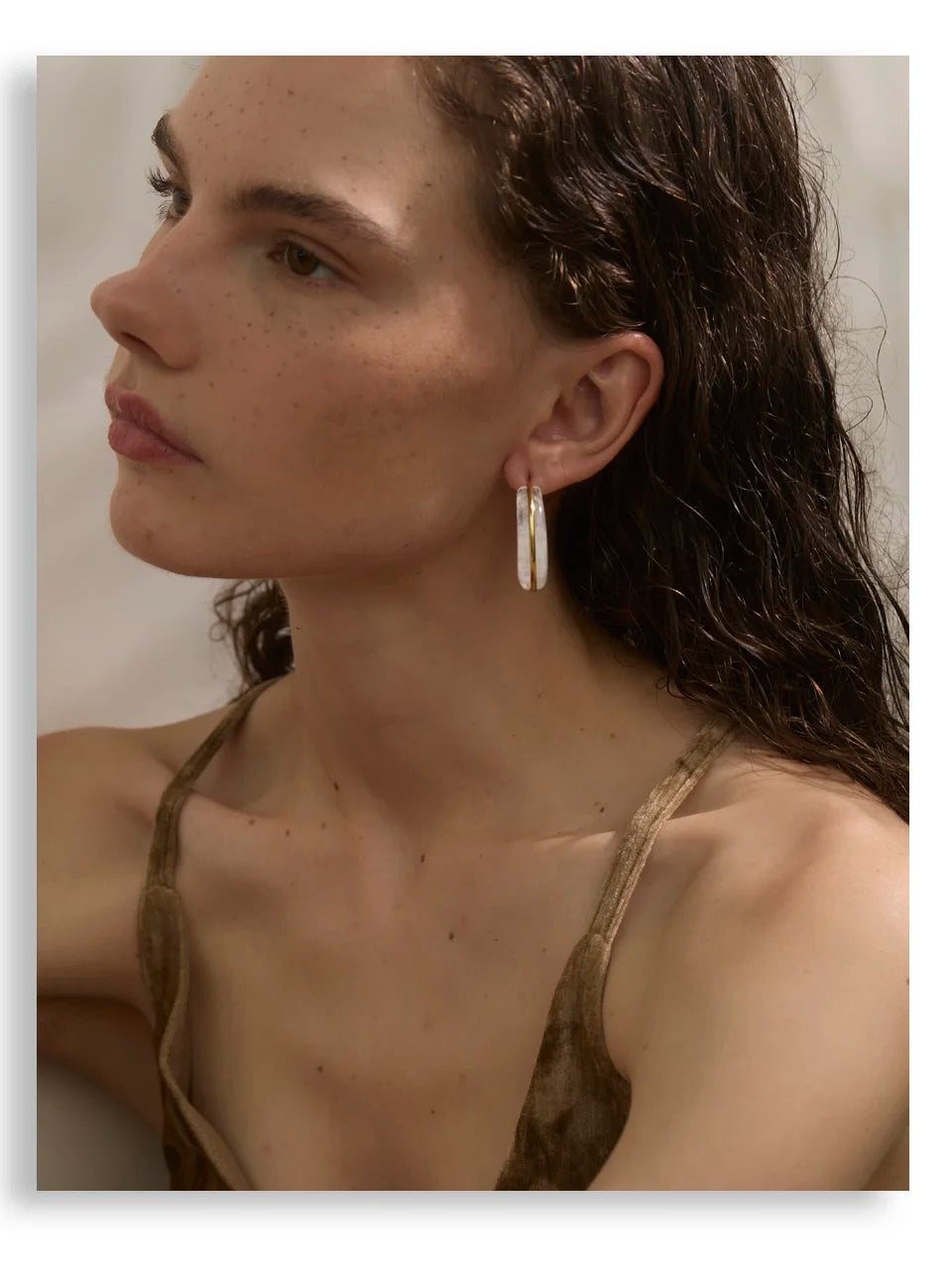 Black Acrylic Geometric Earrings — Gold-Plated Stainless Steel with Acrylic · PS2280