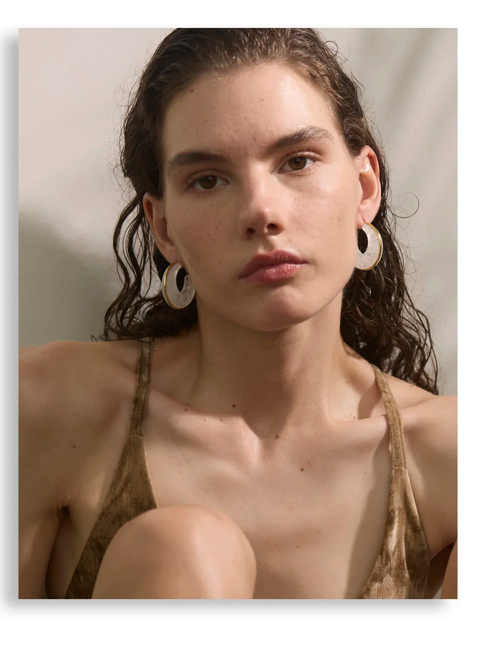 Black Acrylic Geometric Earrings — Gold-Plated Stainless Steel with Acrylic · PS2280