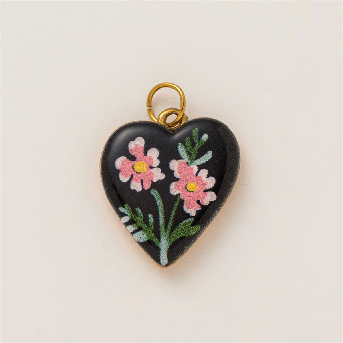 【DIY Pendant】Stainless Steel Floral Charm Pendant - PS011