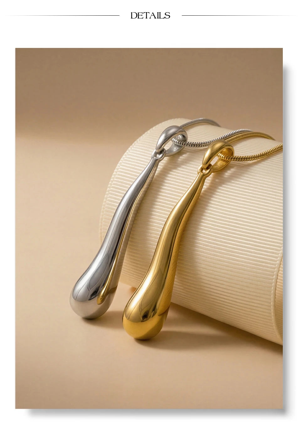 Geometric necklace in gold-plated stainless steel.