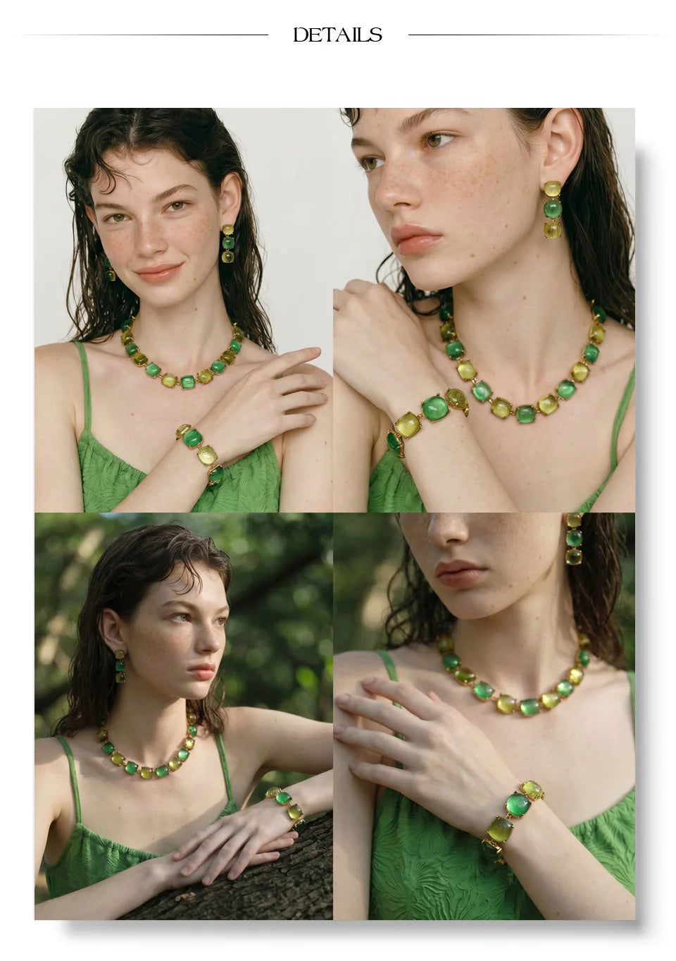 Resin acrylic multi-color earrings in gold-plated stainless steel with resin and acrylic.