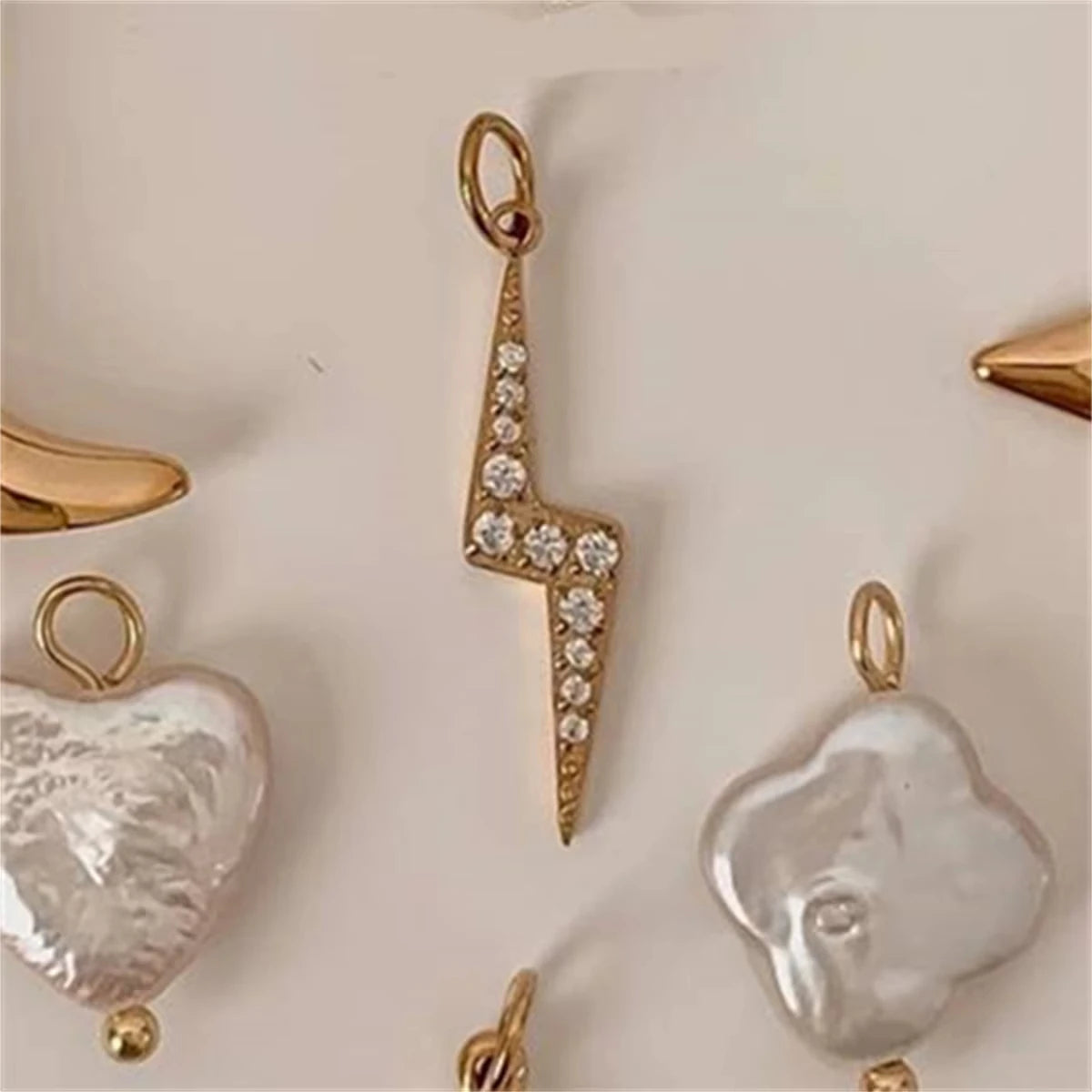 【DIY Pendant】Stainless Steel Lucky & Floral Charm Pendant - PS026