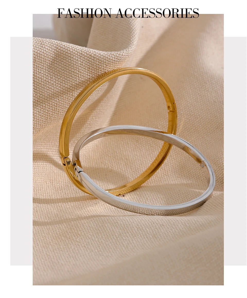 Geometric Bracelet — Gold-Plated 316L Stainless Steel · PS2202