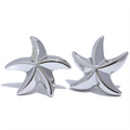 Star earrings in gold-plated 316L stainless steel.