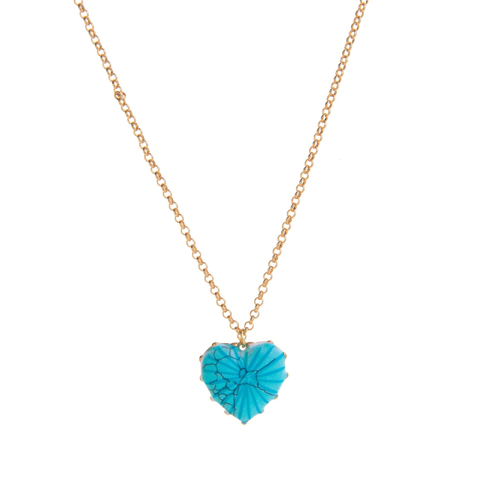 Ins style versatile oil dripping love design pendant collarbone chain small fresh jewelry women's gold plating