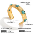 Blue Crystal Stacking Bracelet Stack — Stainless Steel · PS005