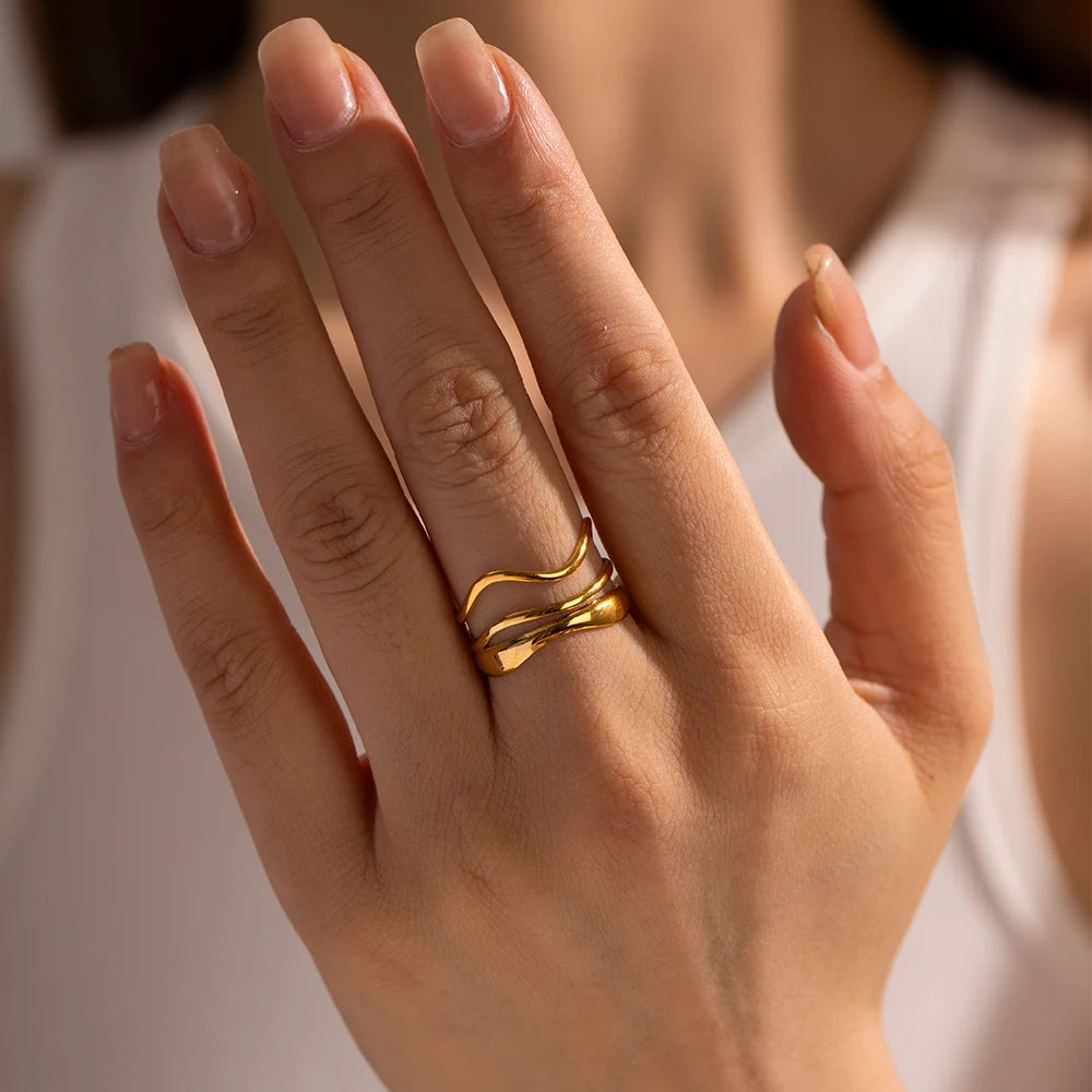 Statement Ring Stack — Stainless Steel · PS255