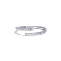 Cubic zirconia minimalist geometric ring in gold-plated stainless steel with cubic zirconia.