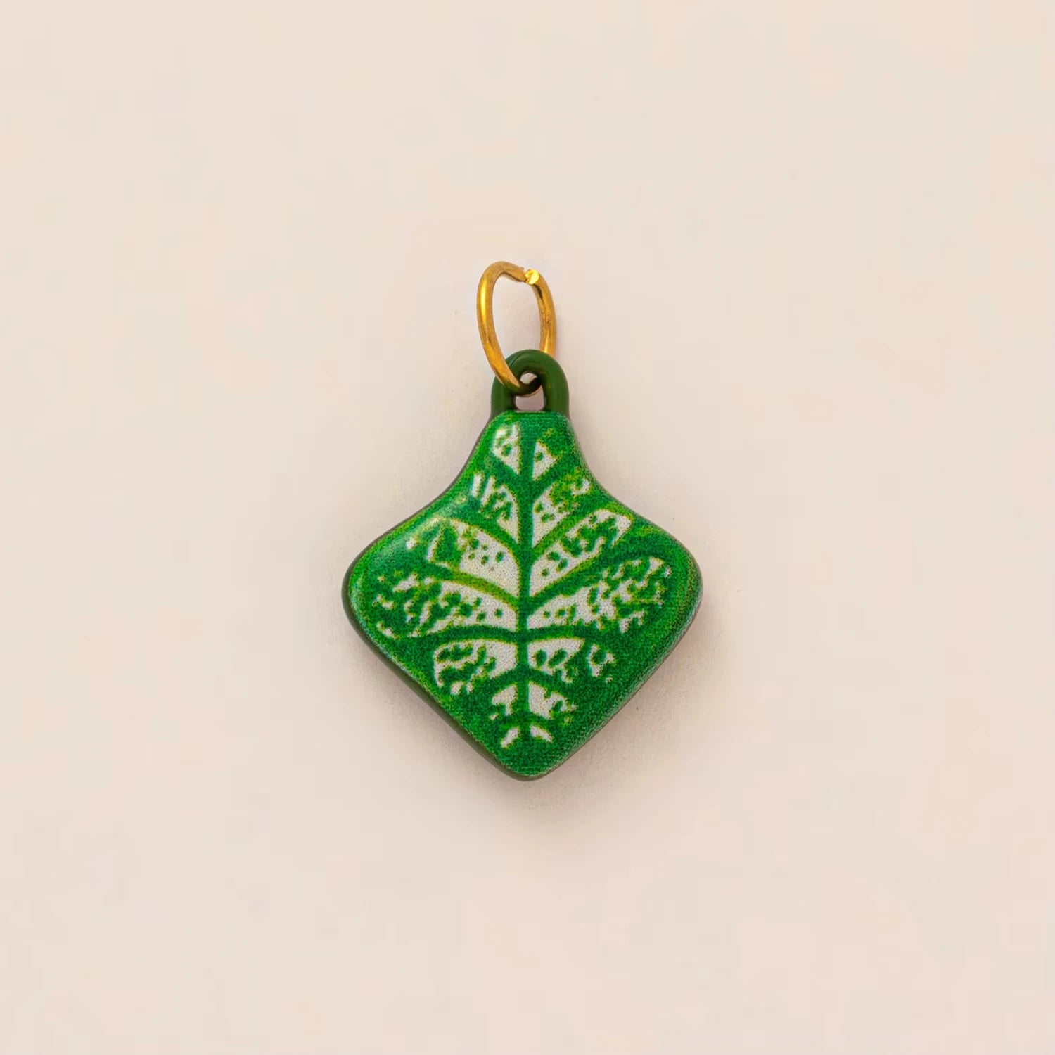 【DIY Pendant】Gold Plated Stainless Steel Bird & Flower Charm Pendant - PS006