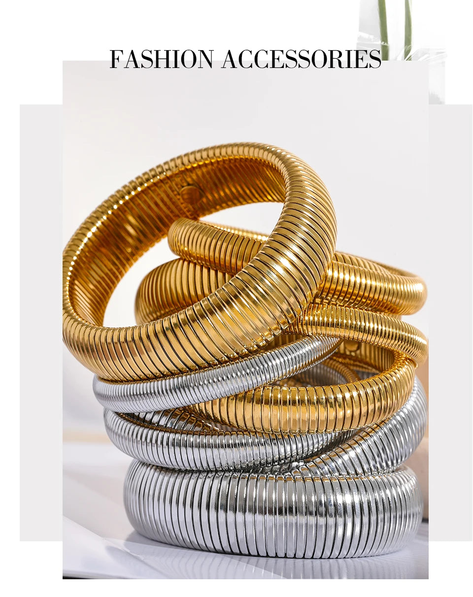 Geometric Bracelet — Gold-Plated Stainless Steel · PS1968