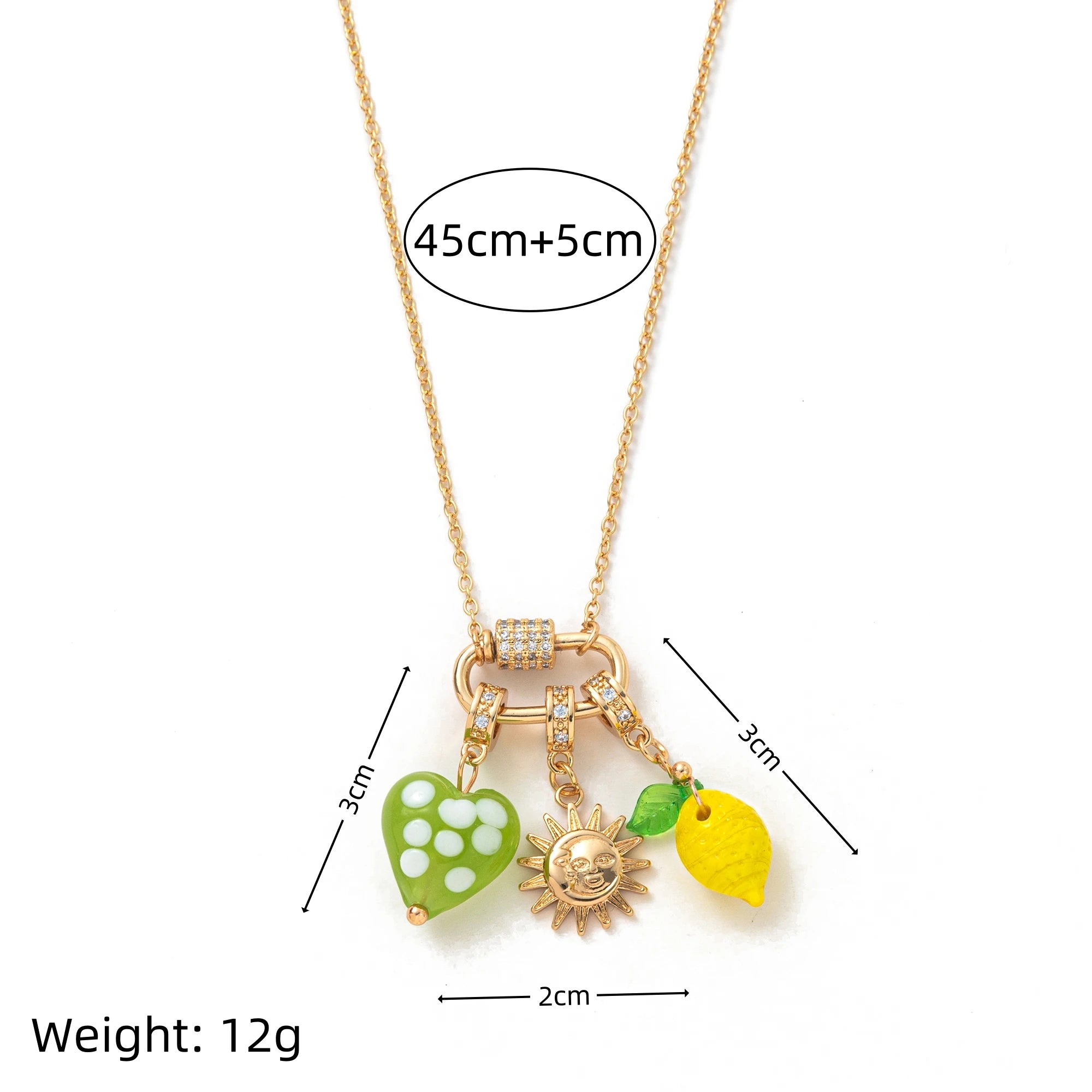 Fruit Love Star Ins High Grade Clavicle Chain Pearl Starfish Combination Necklace Gold Plated Color Preserved