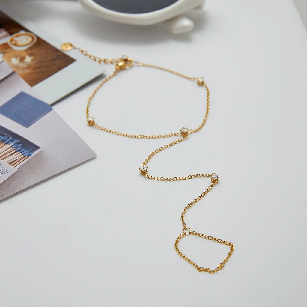Butterfly Pearl Bracelet Stack — Stainless Steel · PS007