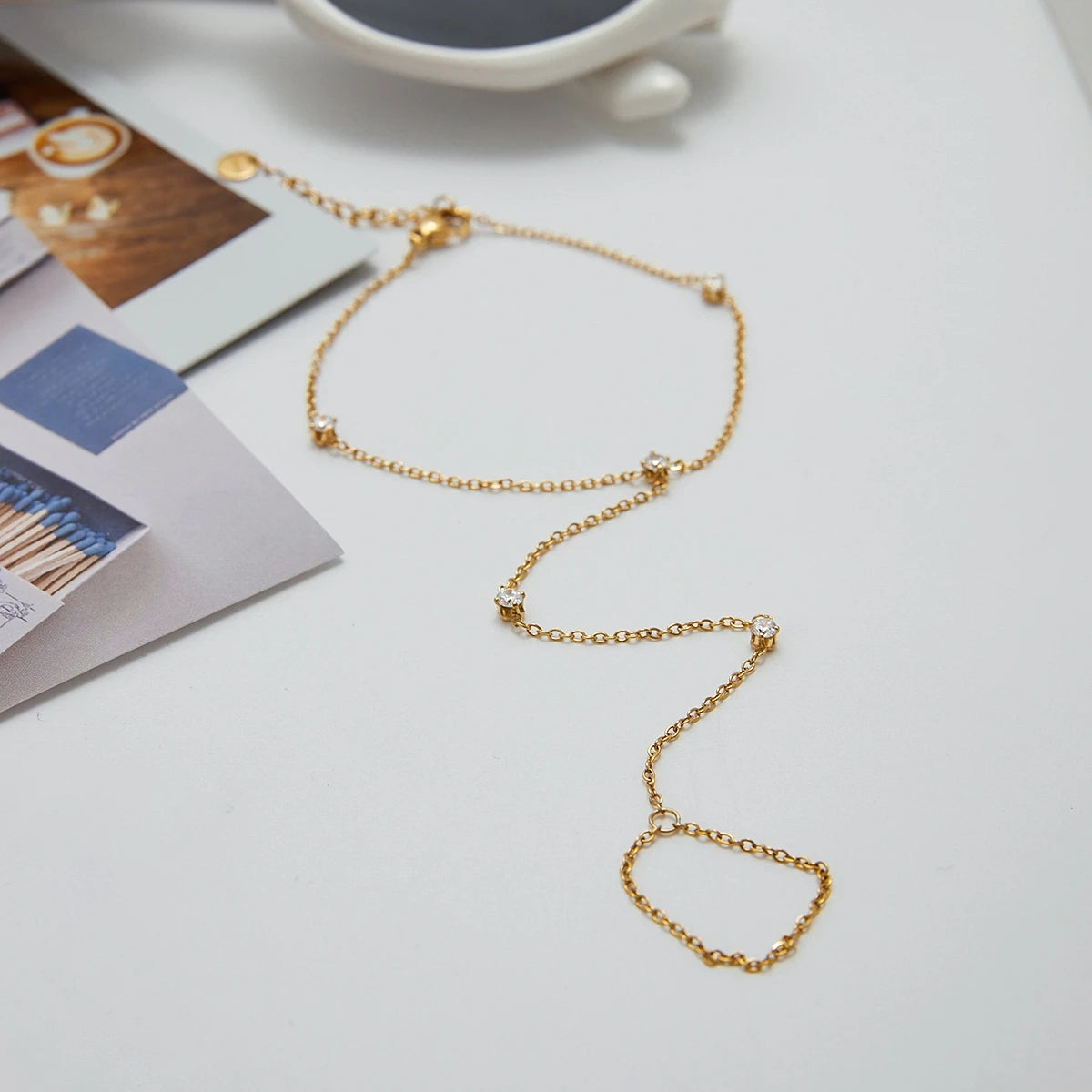Butterfly Pearl Bracelet Stack — Stainless Steel · PS007