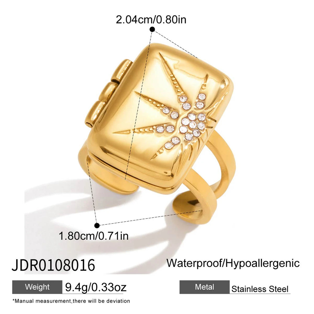 Tarot Card Open Ring — Stainless Steel · PS348