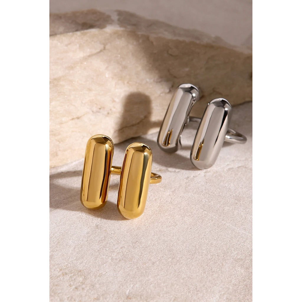 Mixed Statement Ring Stack — Stainless Steel · PS264