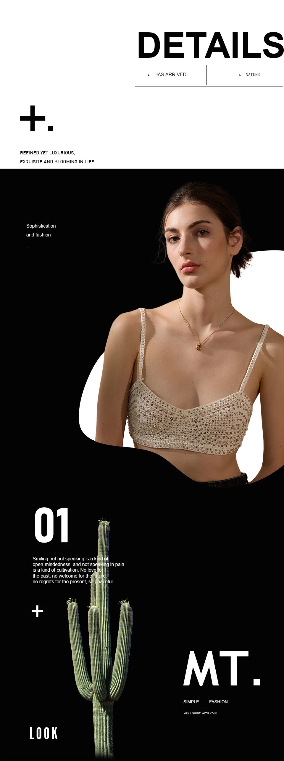 Geometric necklace in gold-plated 316L stainless steel.