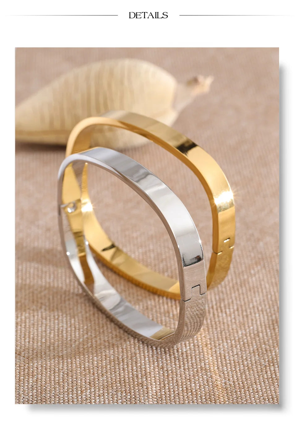Geometric Bracelet — Gold-Plated Stainless Steel · PS1080