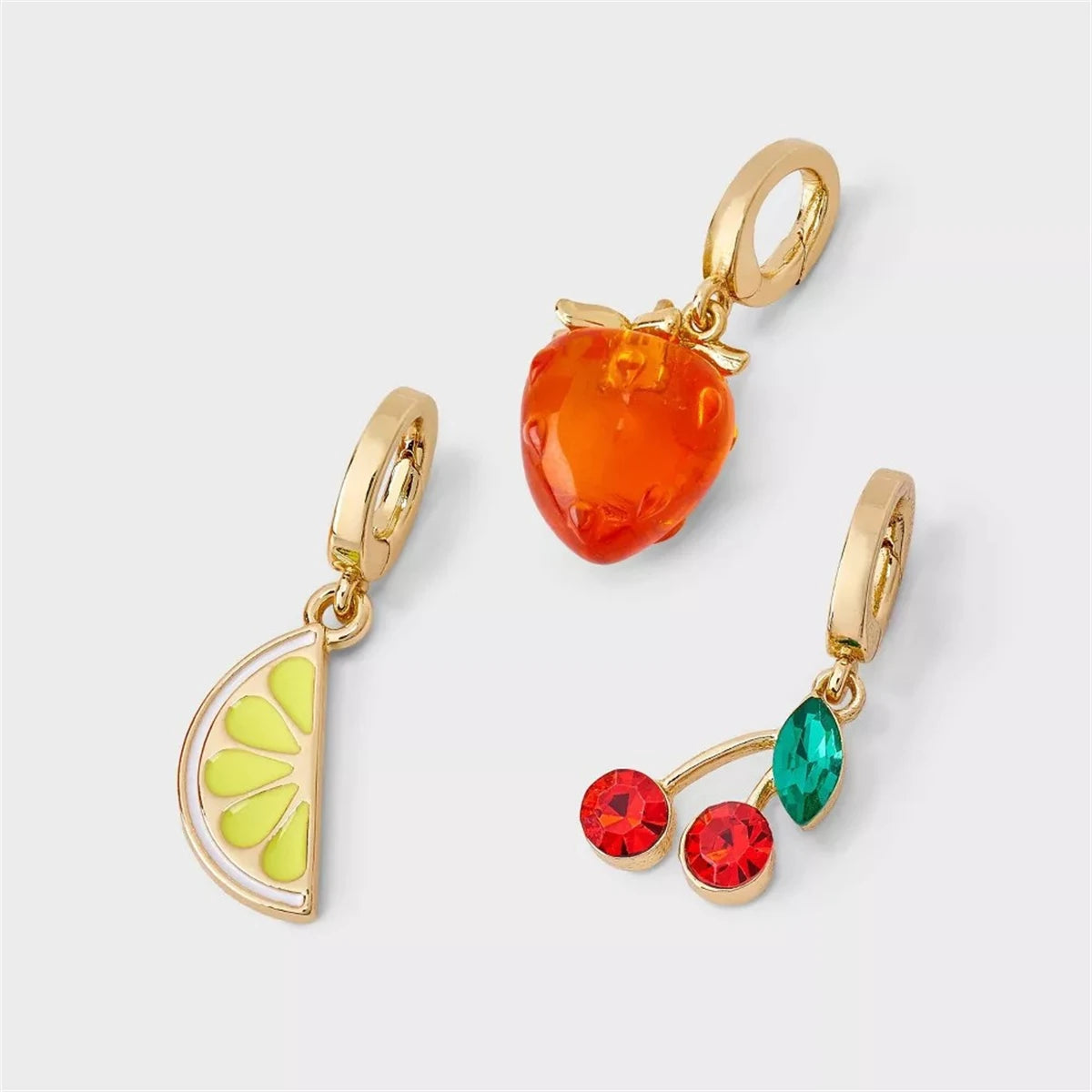 【DIY Pendant】Gold Plated Copper Zircon Inlaid Charm Pendant - PC005