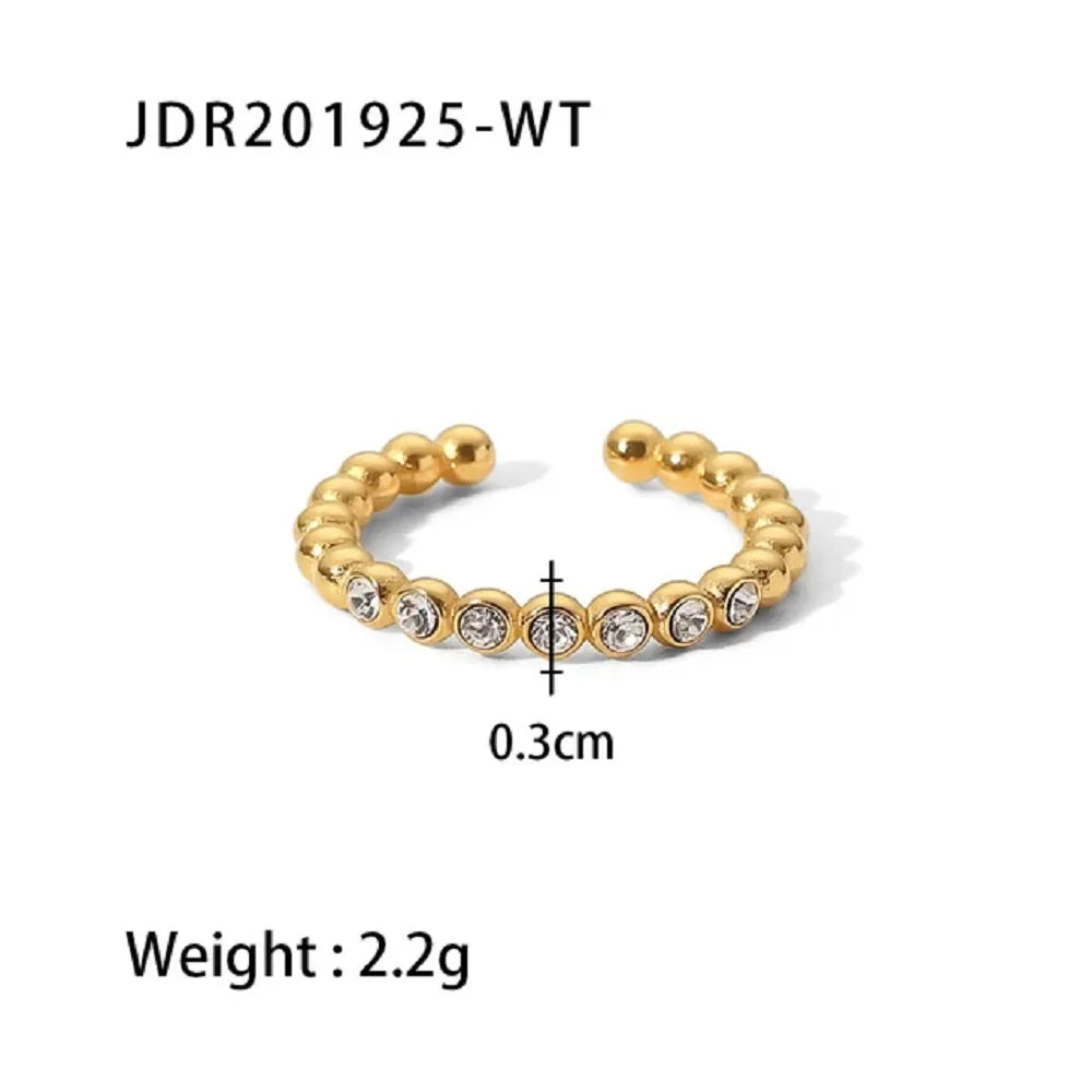 Snake Irregular Ring — Stainless Steel · PS344