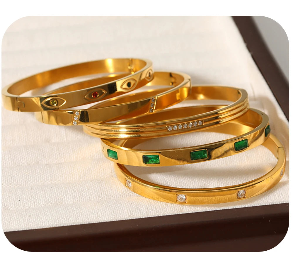Zircon Crystal Bracelet — 316L Stainless Steel · PS462