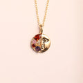 Vintage Greek Goddess Colored Zirconium Palace Art Necklace Casting Process Pendant Plating True Gold for Color Preservation