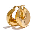 Minimalist geometric earrings in gold-plated stainless steel.