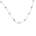 Pearl beaded geometric necklace in gold-plated stainless steel with pearl.