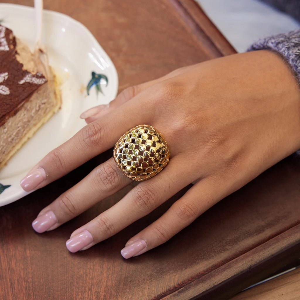Chunky Gold Ring Stack — Stainless Steel · PS253