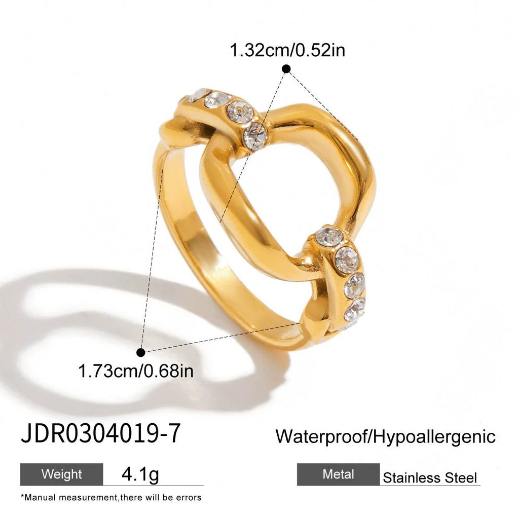 Pearl Loop Ring — Stainless Steel · PS227