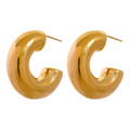 Geometric earrings in gold-plated stainless steel.