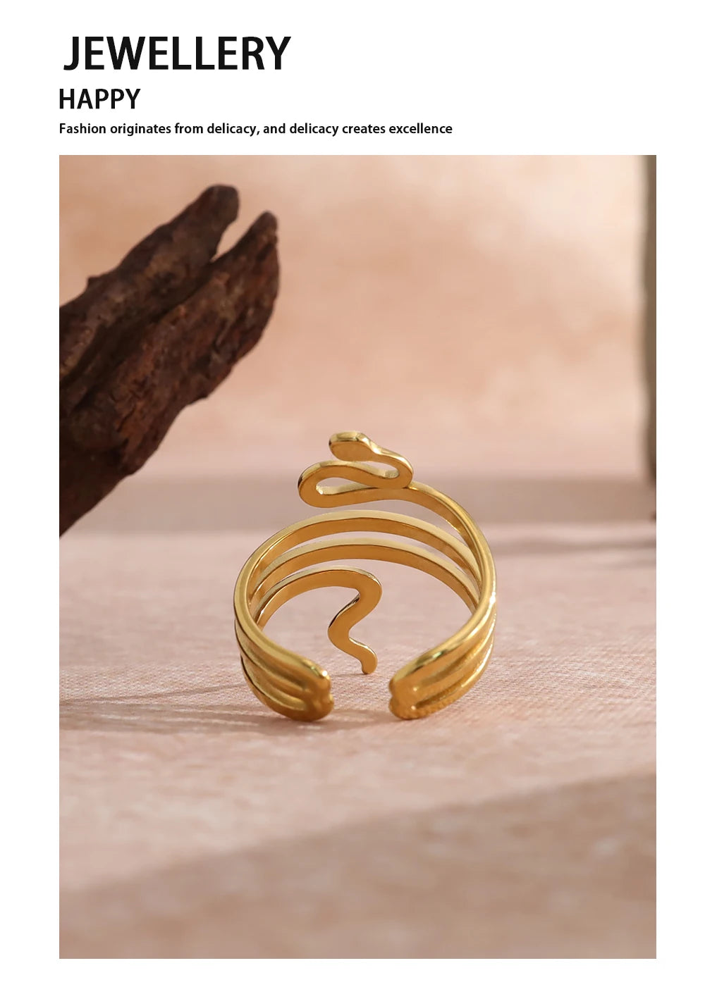 Snake Ring — Stainless Steel · PS475