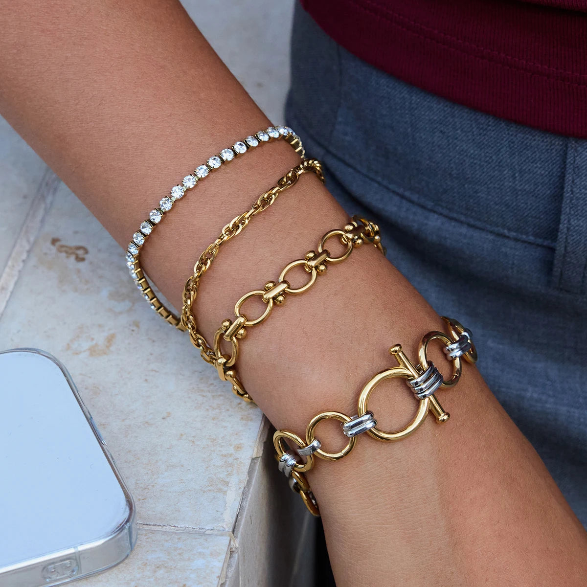 Equestrian Smooth Bracelet — Stainless Steel · PS302