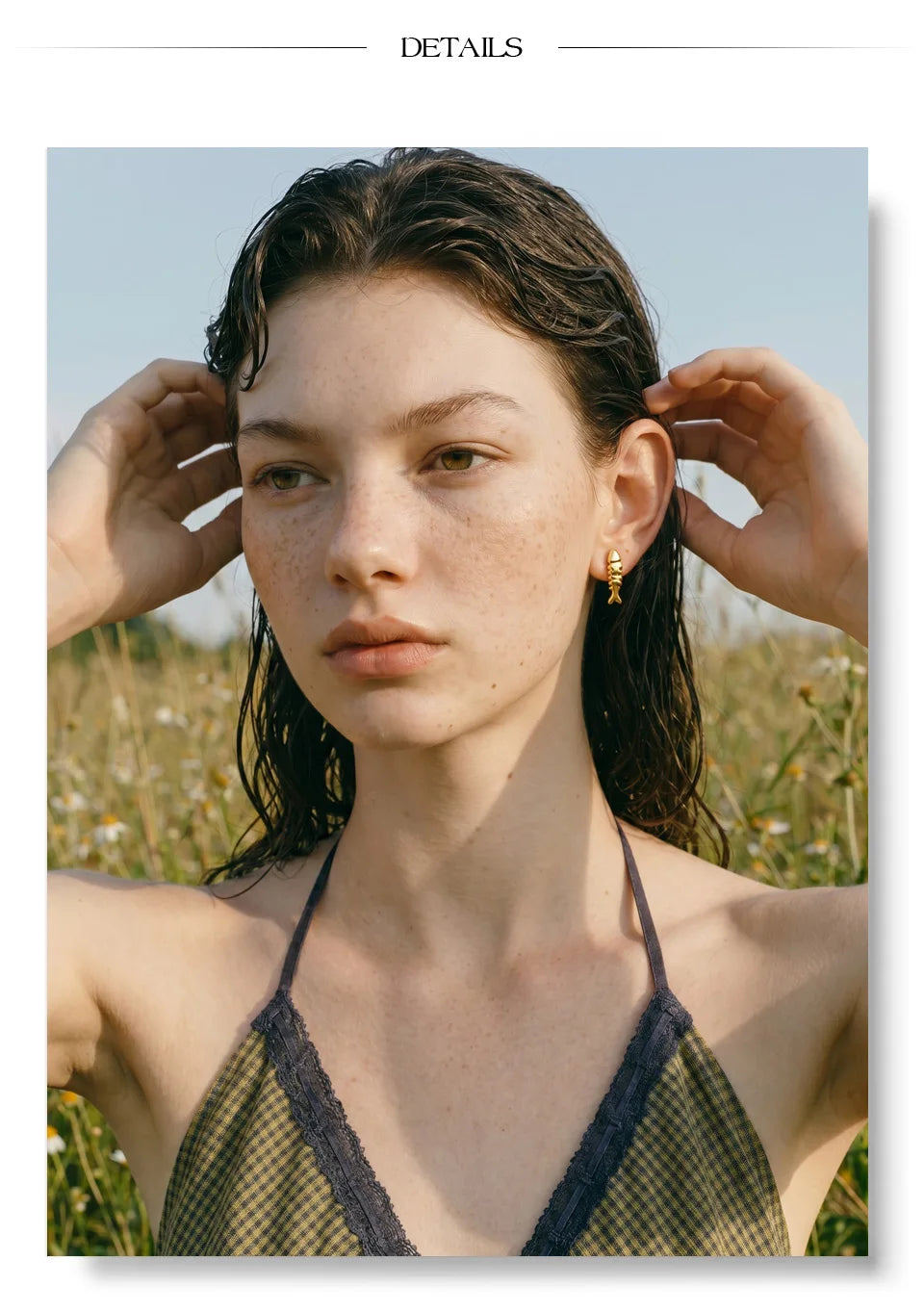 Geometric Earrings — Gold-Plated Stainless Steel · PS1549