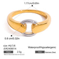 Mixed Stone Ring Stack — Stainless Steel · PS257