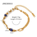 Pearl Chain Bracelet Stack — Stainless Steel · PS025