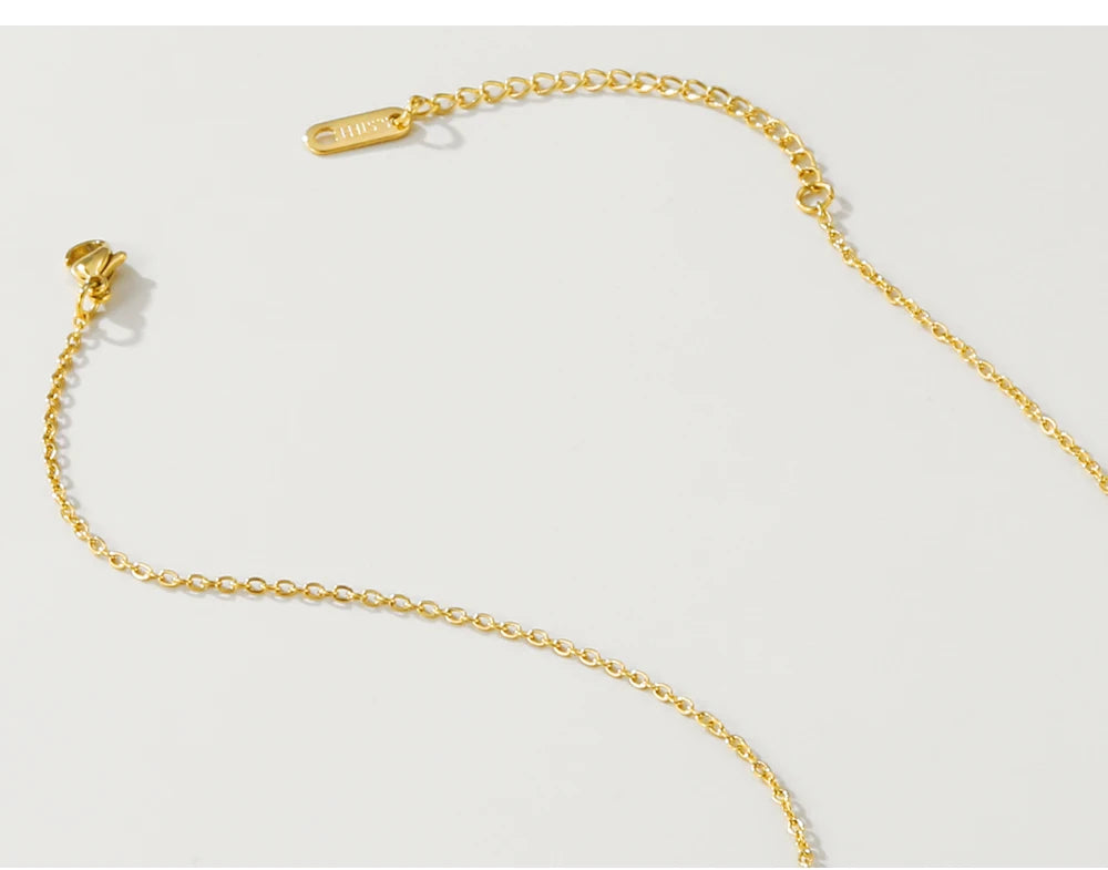 Pendant Necklace Geometric Snowflake Charm — 316L Stainless Steel · PS447