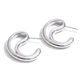 Geometric earrings in gold-plated stainless steel.